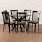 Baxton Studio Lore Sand Upholstered and Dark Brown Finished Wood 7-Piece Dining Set 168-10521-10894 - alternate 5